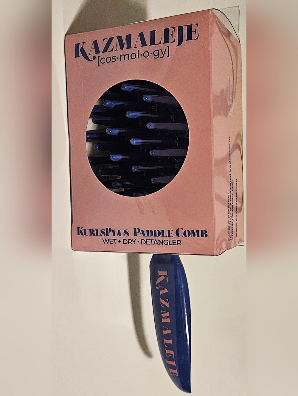 Kazmaleje KurlsPlus Paddle Comb - Blue